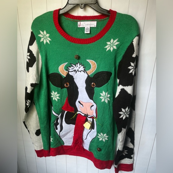 Jolly Sweaters Sweaters - 🛍️ Not So Ugly Christmas Cow Sweater